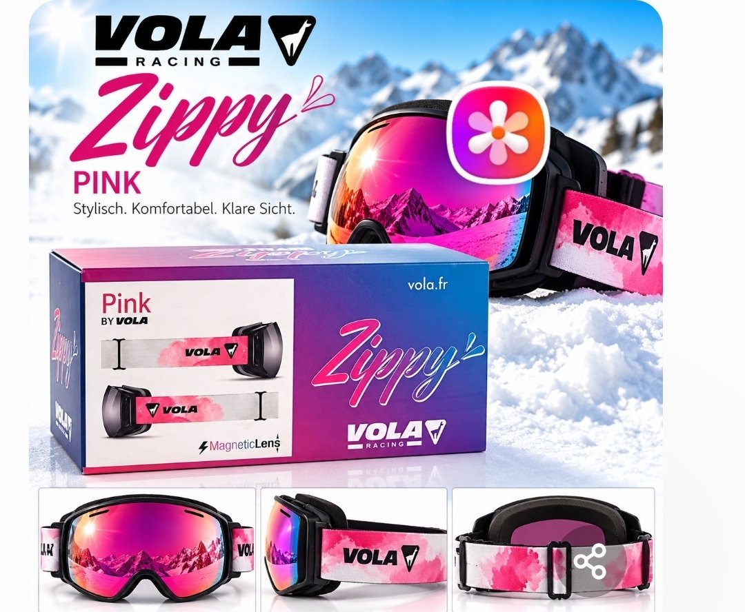 VOLA Zippy Pink Skibrille