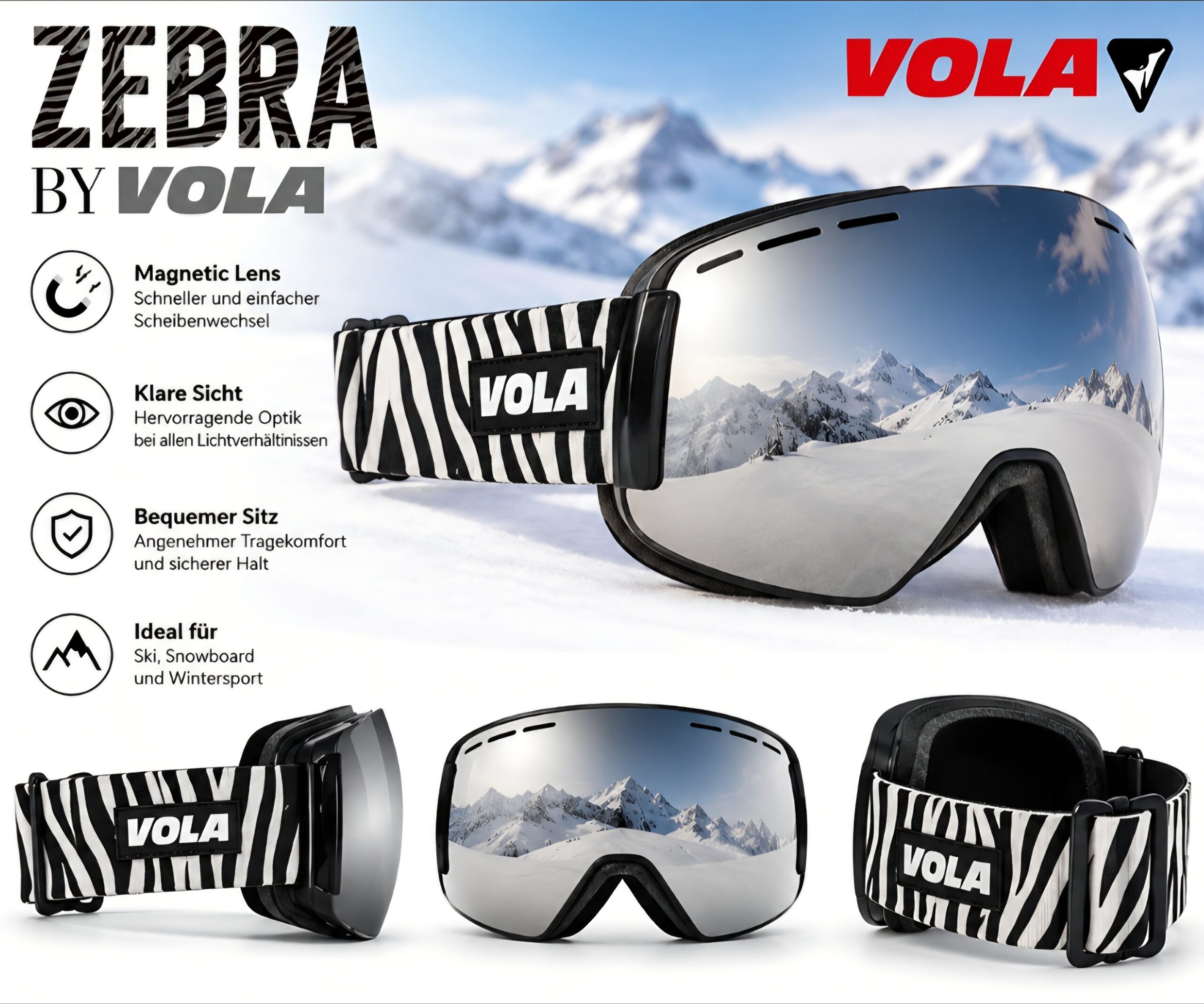 VOLA ZEBRA Skibrille
